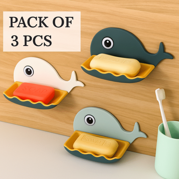 Fish-Shaped Soap Bar Holder Pack Of 3 - Image 2