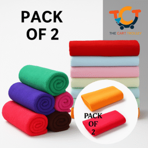 Microfiber Bath Towels, Super Pack Of 2 Pcs