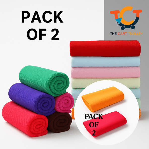 Microfiber Bath Towels, Super Pack Of 2 Pcs