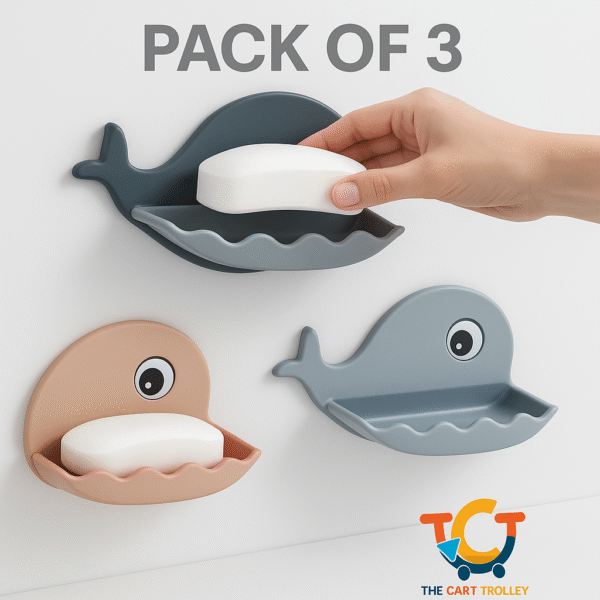 Fish-Shaped Soap Bar Holder Pack Of 3